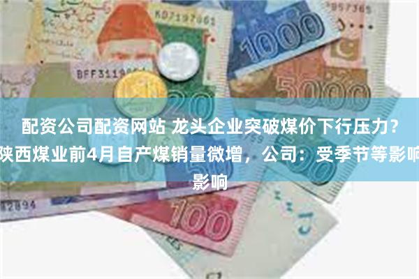 配资公司配资网站 龙头企业突破煤价下行压力？陕西煤业前4月自产煤销量微增，公司：受季节等影响