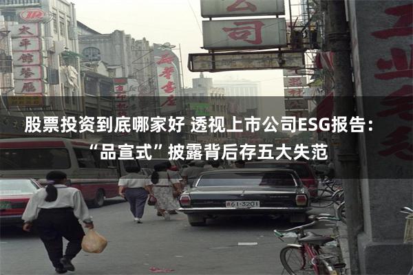 股票投资到底哪家好 透视上市公司ESG报告： “品宣式”披露背后存五大失范