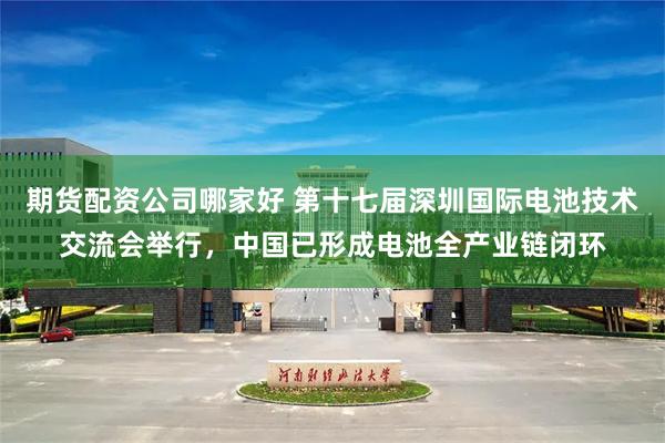 期货配资公司哪家好 第十七届深圳国际电池技术交流会举行，中国已形成电池全产业链闭环