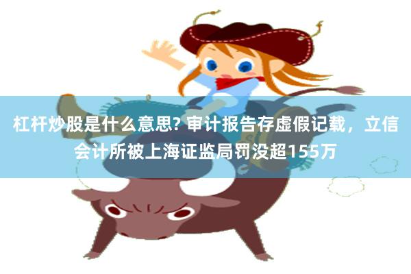 杠杆炒股是什么意思? 审计报告存虚假记载，立信会计所被上海证监局罚没超155万