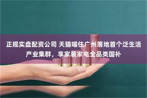 正规实盘配资公司 天猫喵住广州落地首个泛生活产业集群，享家装家电全品类国补