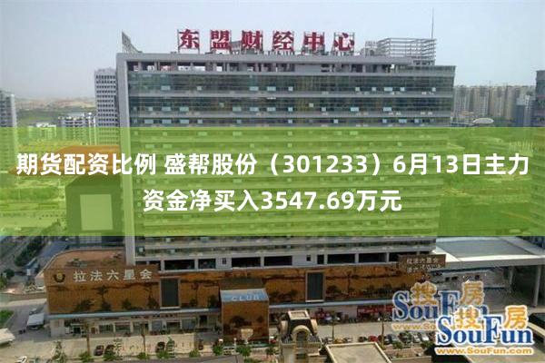 期货配资比例 盛帮股份（301233）6月13日主力资金净买入3547.69万元