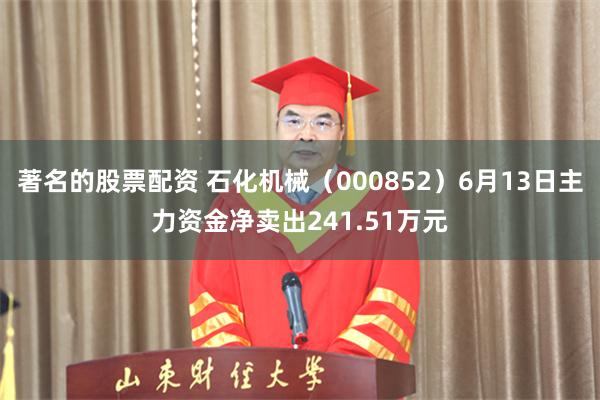 著名的股票配资 石化机械（000852）6月13日主力资金净卖出241.51万元