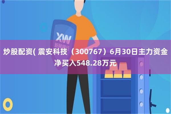 炒股配资( 震安科技（300767）6月30日主力资金净买入548.28万元