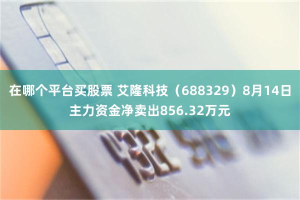 在哪个平台买股票 艾隆科技（688329）8月14日主力资金净卖出856.32万元