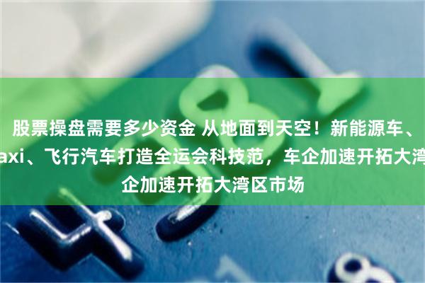 股票操盘需要多少资金 从地面到天空！新能源车、Robotaxi、飞行汽车打造全运会科技范，车企加速开拓大湾区市场