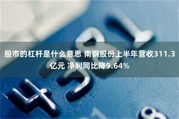 股市的杠杆是什么意思 南钢股份上半年营收311.3亿元 净利同比降9.64%
