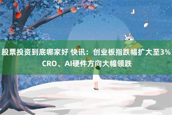 股票投资到底哪家好 快讯：创业板指跌幅扩大至3% CRO、AI硬件方向大幅领跌
