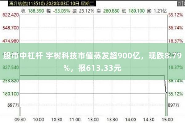 股市中杠杆 宇树科技市值蒸发超900亿，现跌8.79%，报613.33元