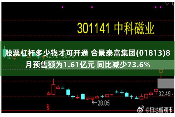 股票杠杆多少钱才可开通 合景泰富集团(01813)8月预售额为1.61亿元 同比减少73.6%
