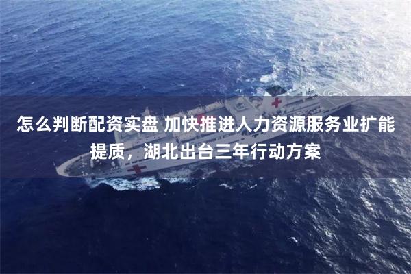 怎么判断配资实盘 加快推进人力资源服务业扩能提质，湖北出台三年行动方案